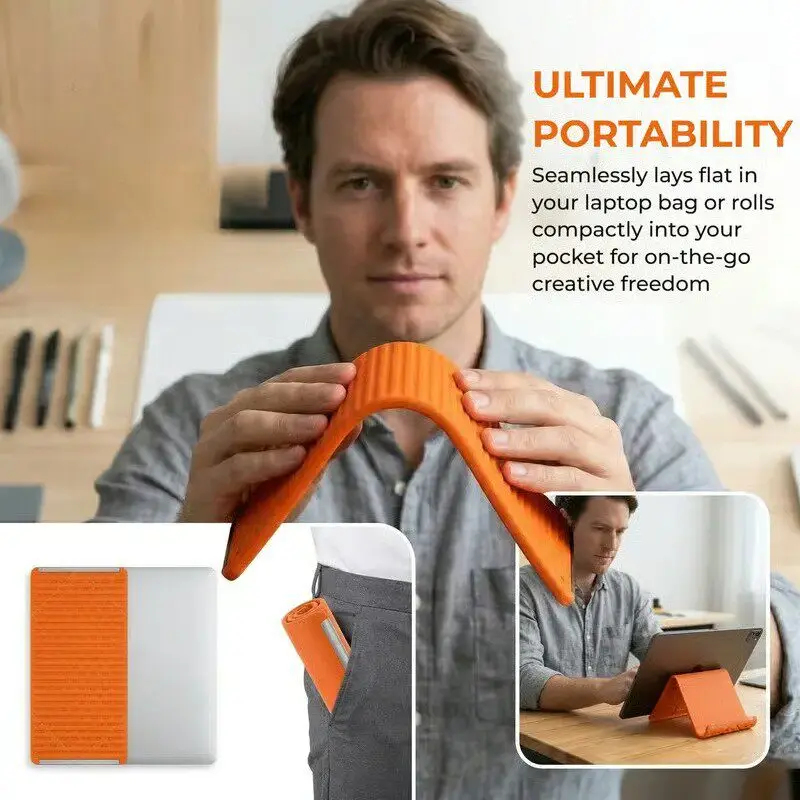 Tablet Holder Accessories - Silicone Foldable Phone Stand Tablets Laptops