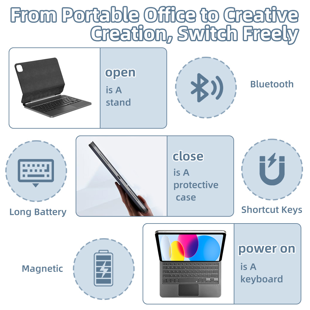 2026 Magic Keyboard with Bluet - Tablet Ipad Accessories avaliação e preço