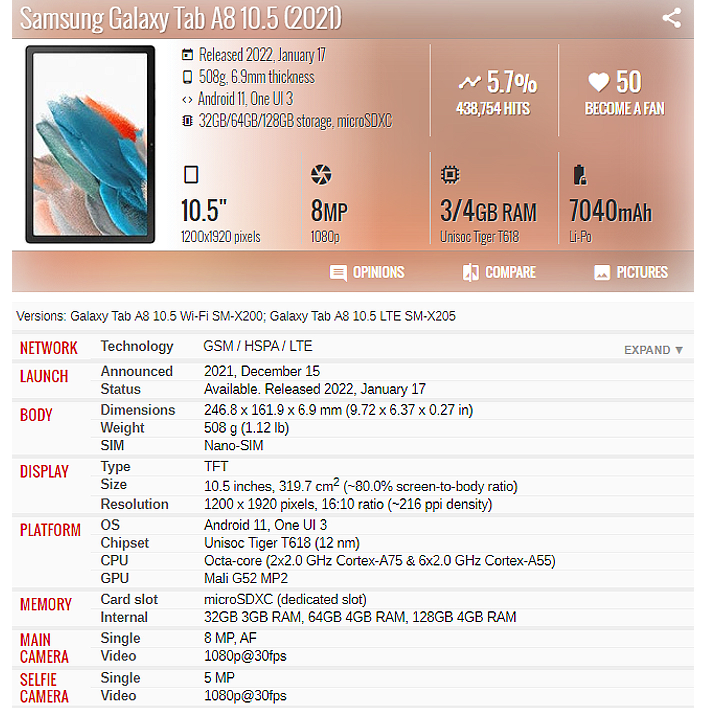 LCD For Samsung Galaxy Tab A8  - Tablet Accessories For Samsung avaliação e preço