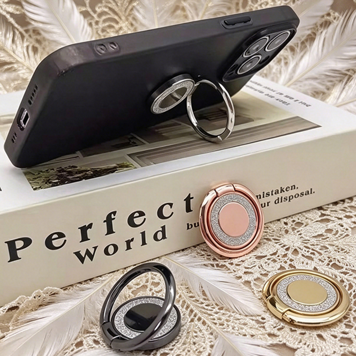Universal Glitter Phone Ring H - Tablet Holder Accessories avaliação e preço