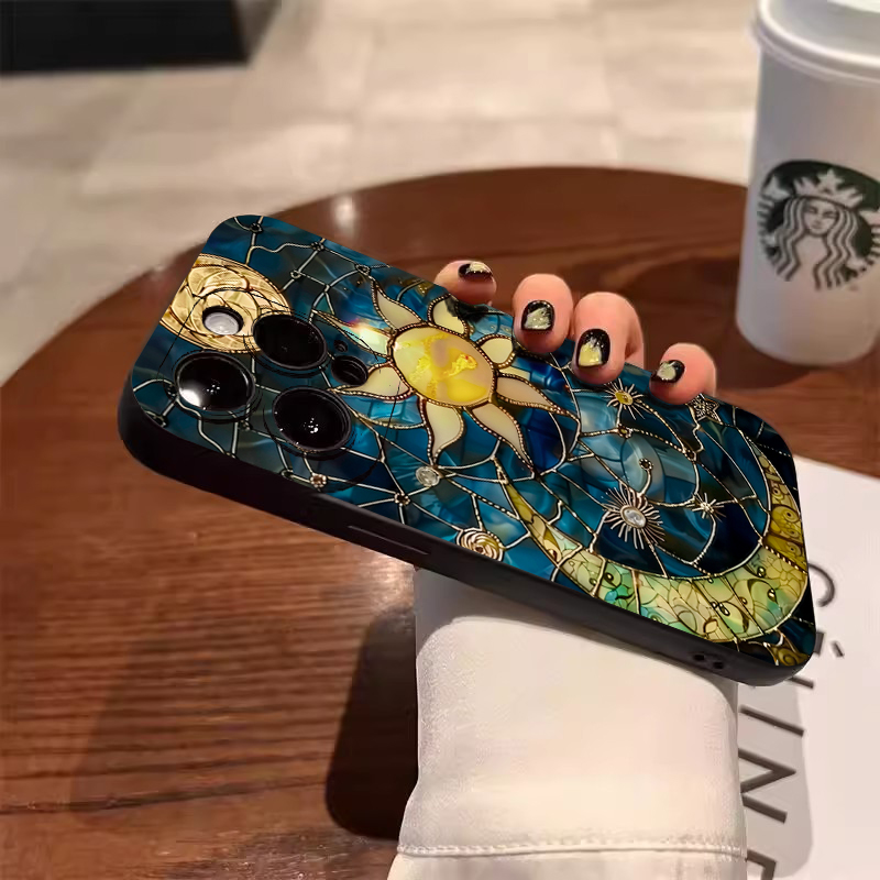 Aesthetic Sun Moon Print Phone - Tablet Accessories Aesthetic avaliação e preço