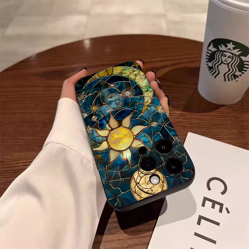 Aesthetic Sun Moon Print Phone - Tablet Accessories Aesthetic avaliação e preço
