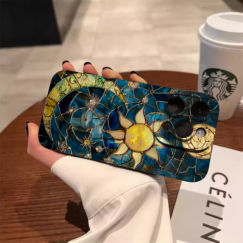 Aesthetic Sun Moon Print Phone - Tablet Accessories Aesthetic avaliação e preço
