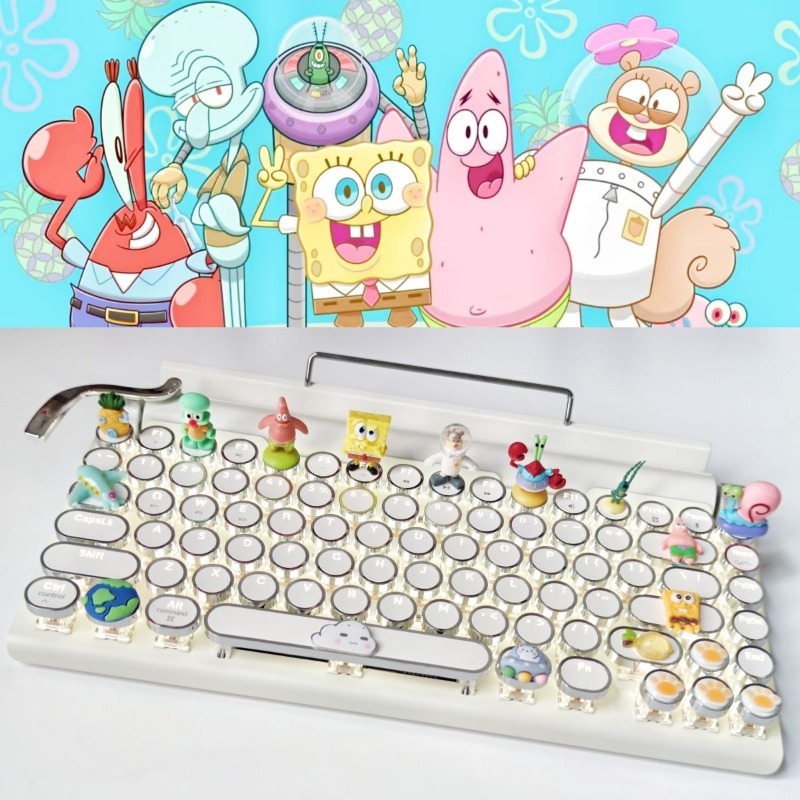Retro SpongeBo Mechanical Keyb - Tablet Ipad Accessories avaliação e preço
