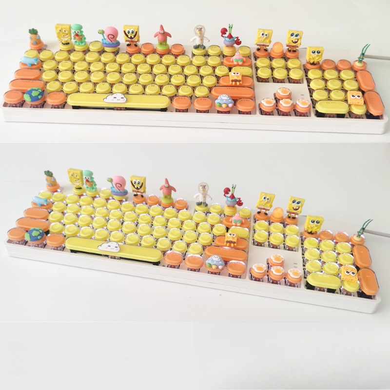 Retro SpongeBo Mechanical Keyb - Tablet Ipad Accessories avaliação e preço