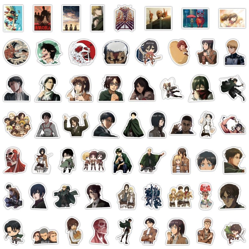 60Pcs Attack on Titan Anime St - Tablet Accessories Aesthetic avaliação e preço