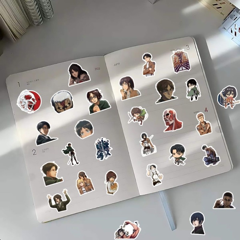 60Pcs Attack on Titan Anime St - Tablet Accessories Aesthetic avaliação e preço