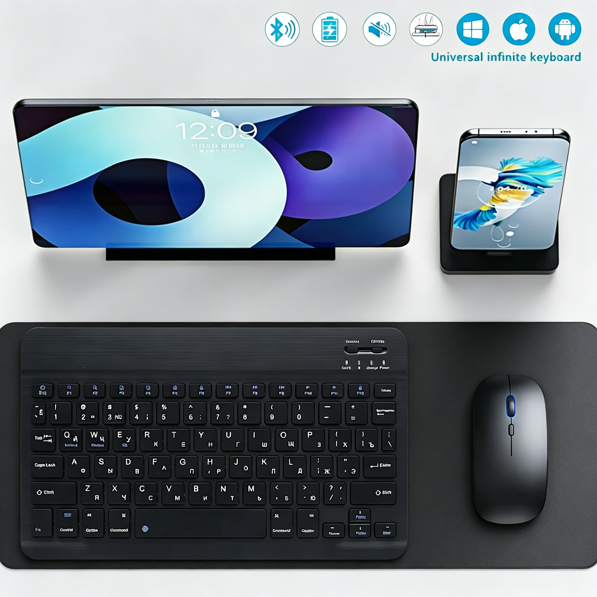 Bluetooth Wireless Keyboard Mo - Tablet Ipad Accessories avaliação e preço