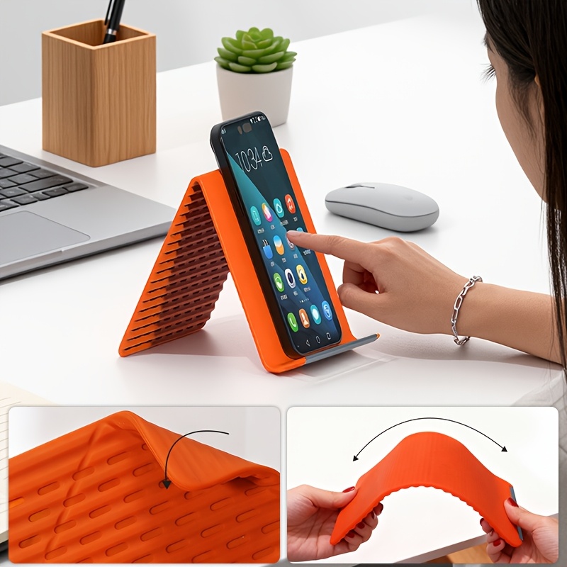 Portable Foldable Silicone Pho - Tablet Stand Adjustable avaliação e preço