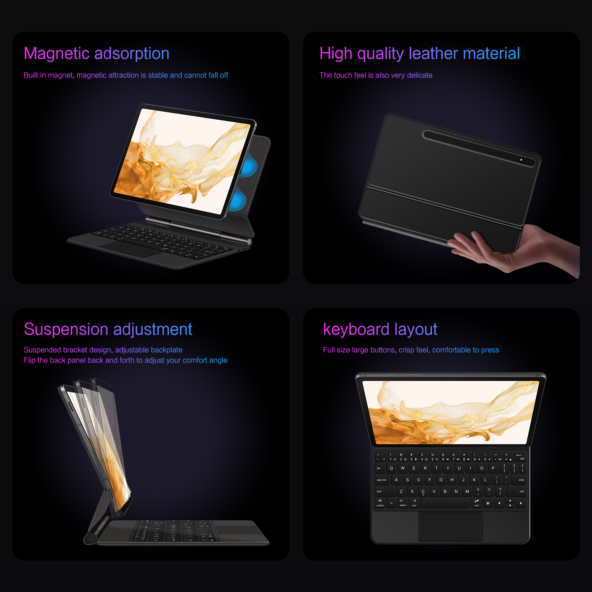 LFOIQN Magic Keyboard for Sams - Tablet Accessories For Samsung avaliação e preço