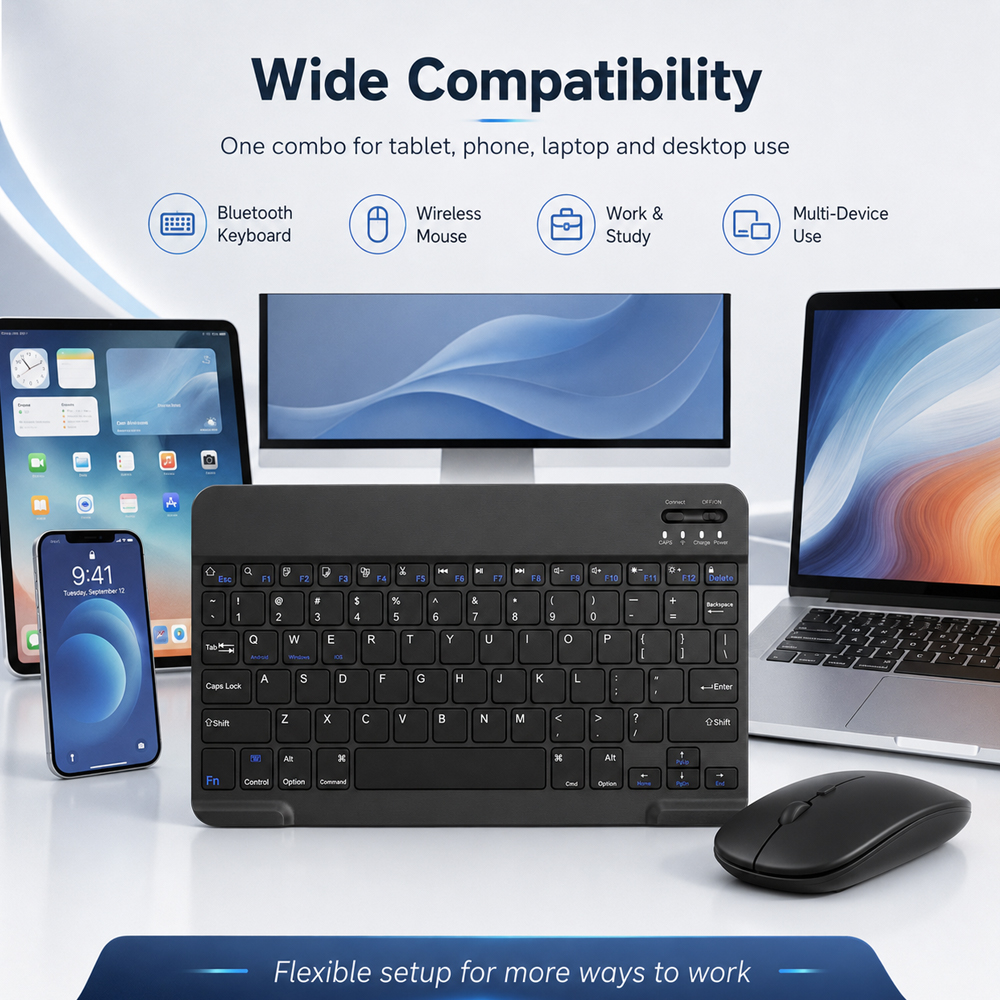 Bluetooth Wireless Keyboard Fo - Tablet Ipad Accessories avaliação e preço