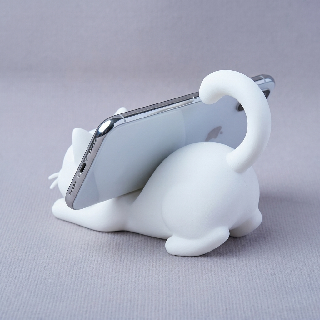 3D Printed Cat Figurine Device - Tablet Holder Accessories avaliação e preço