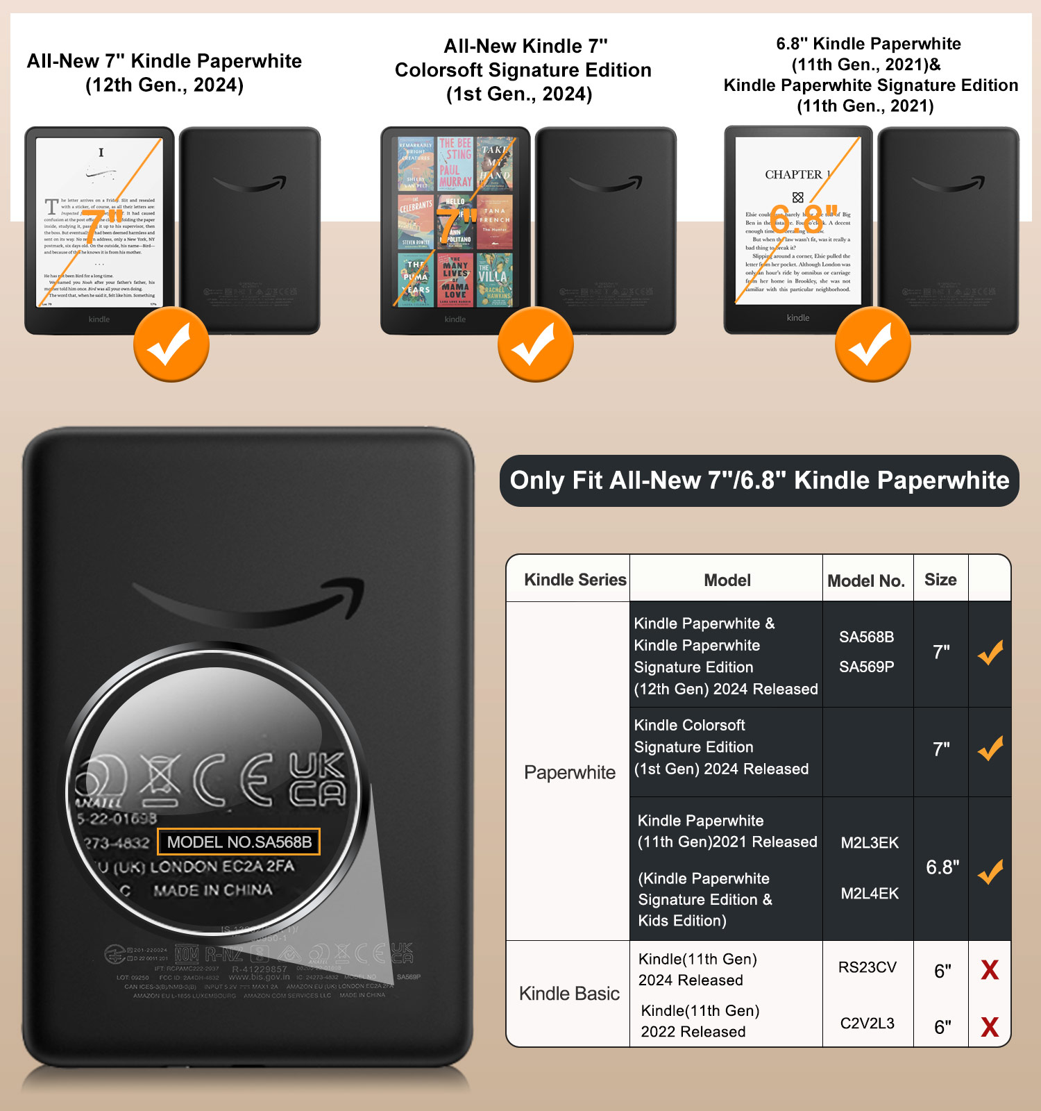 7/6.8 Inch Kindle Paperwhite 1 - Kindle Tablet Accessories avaliação e preço